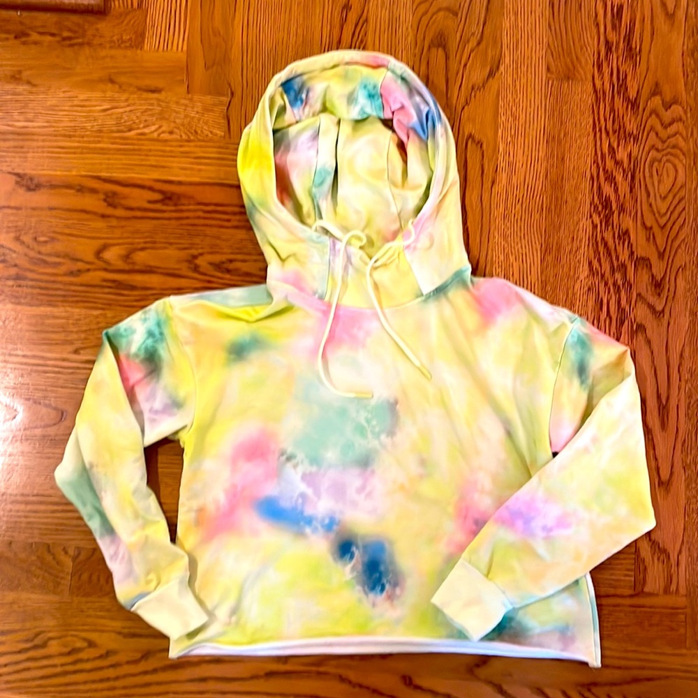 Alice and Olivia Tie dye cropped hoodie